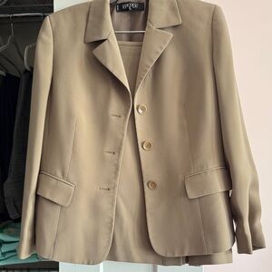 Kasper Women's Beige Taupe Skirt Suit